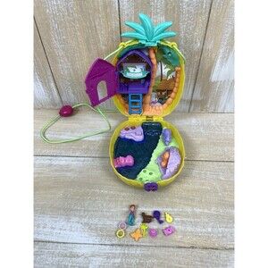 Polly Pocket Tropicool Pineapple Purse Compact Playset w/ Doll & Accessories